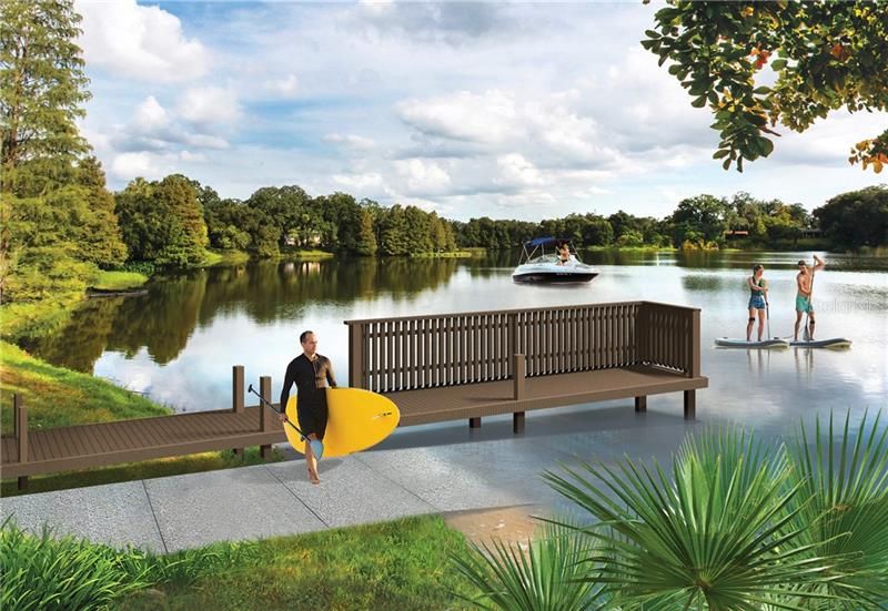 Rendering of the Boat Launch and Dock for the private use of Lake Killarney Shores residents.