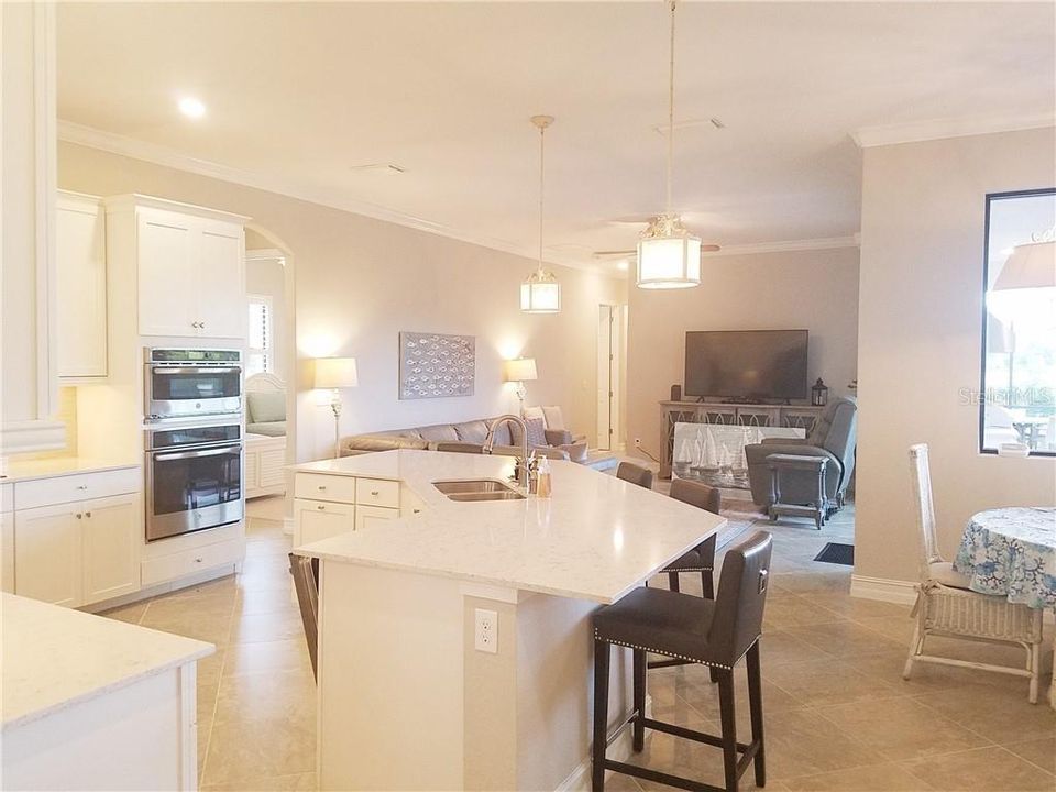 Kitchen into family room