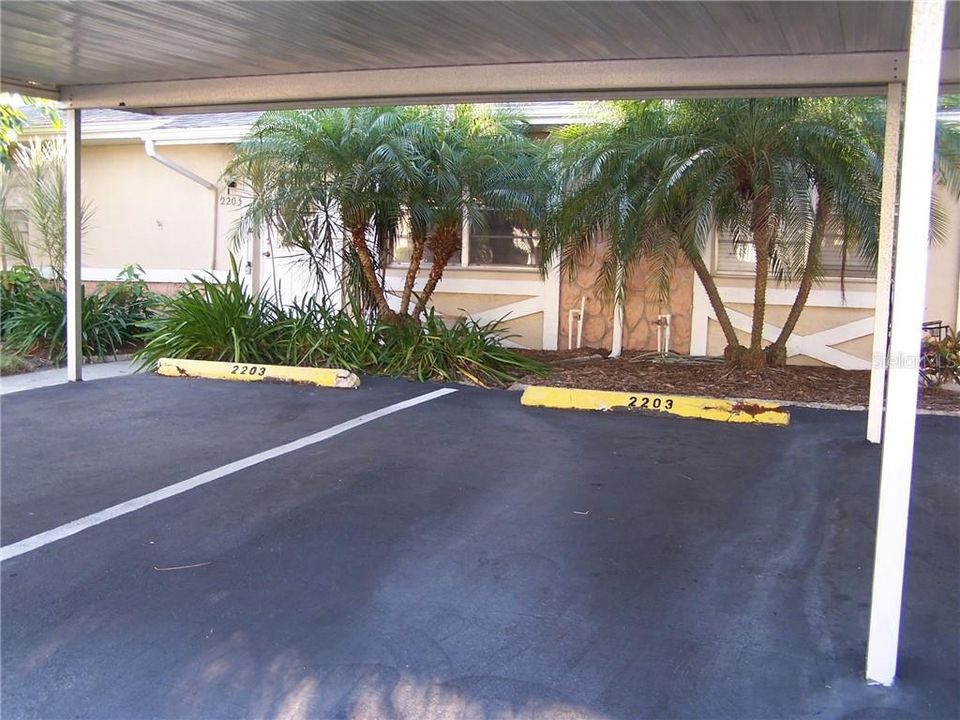 DOUBLE COVERED PARKING AT FRONT DOOR.