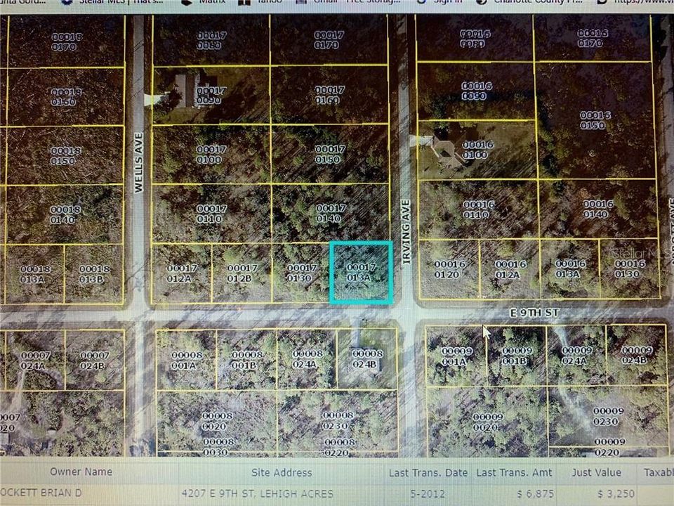 Recently Sold: $4,000 (0.25 acres)