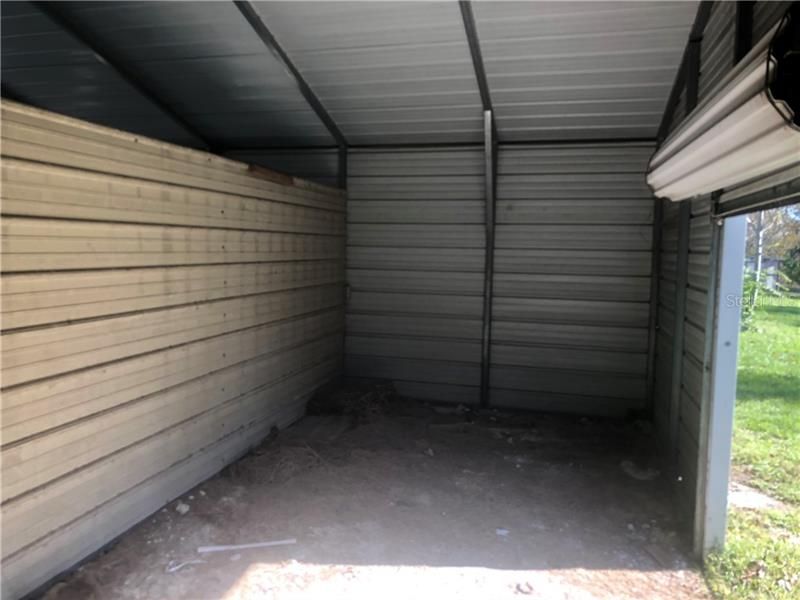 Inside of storage at back of 1st carport