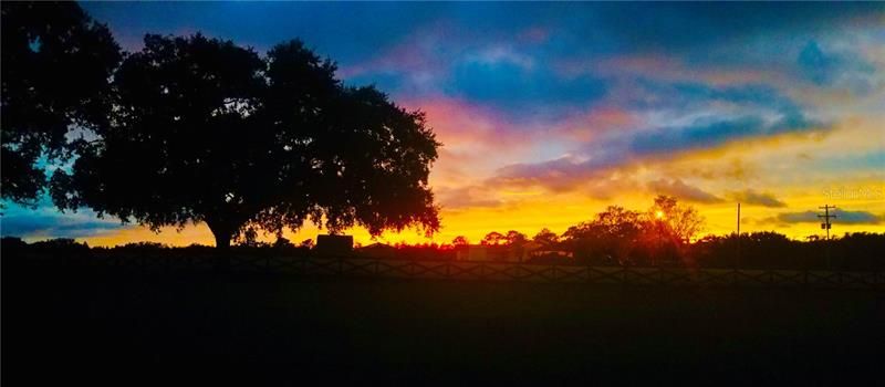 Sunset view from the front porch