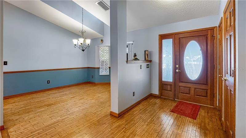 Entrance way and Dining Room View