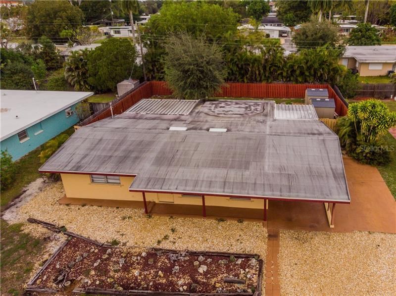 Overhead shot of the entire property