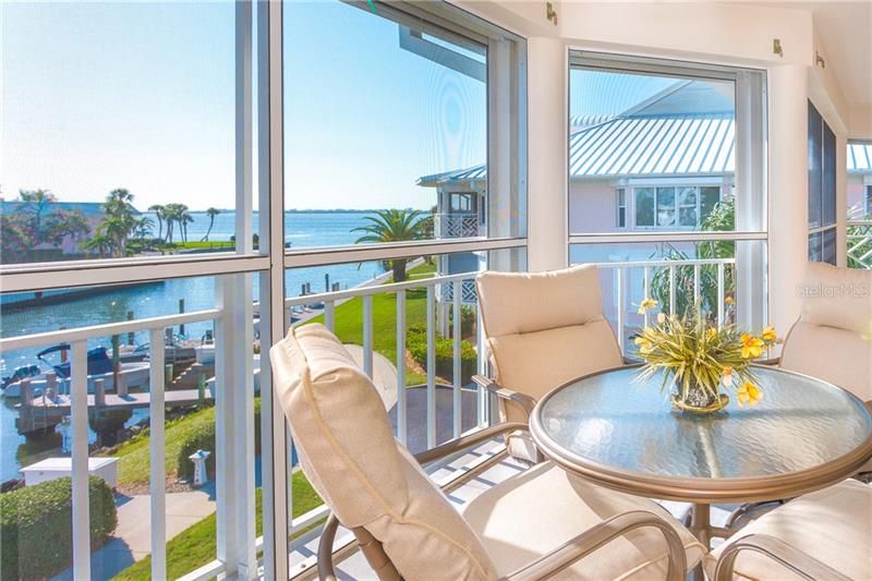 Enjoy your morning coffee while taking in the beautiful water views