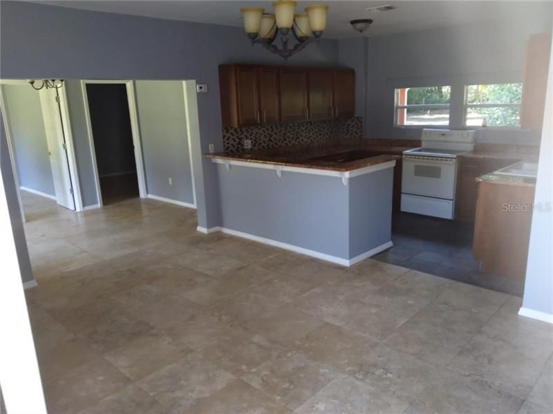 Open floor plan kitchen - living room- dining room