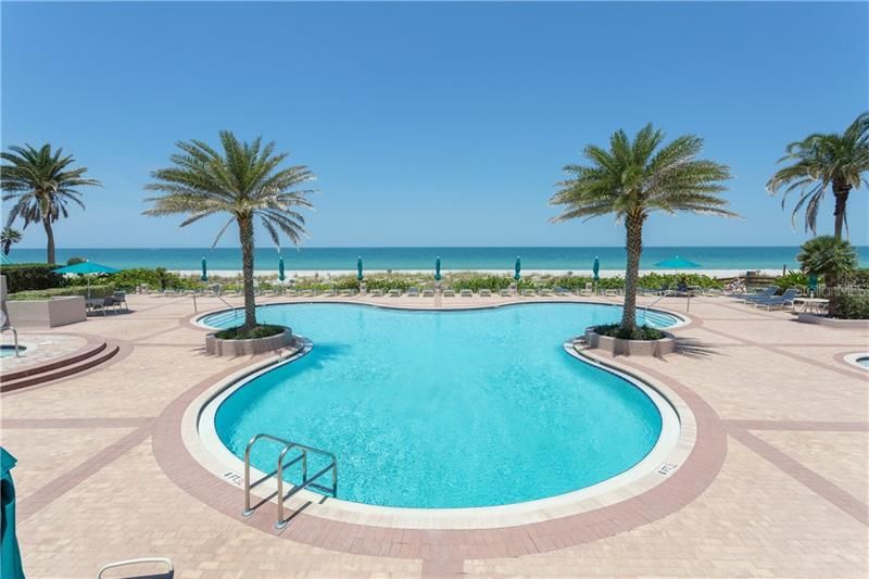 Mickey Mouse Pool overlooks the Gulf of Mexico