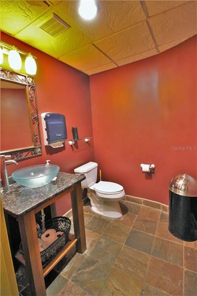 One of the first floor bathrooms