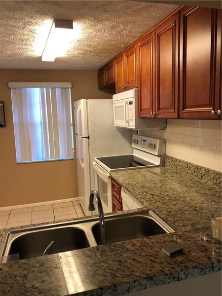 Newly remodeled kitchen. Granite counter tops
