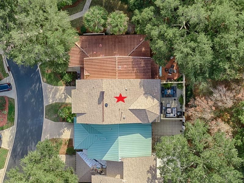 Overhead View shows NEW Architectural Shingle Roof, installed in late 2019!