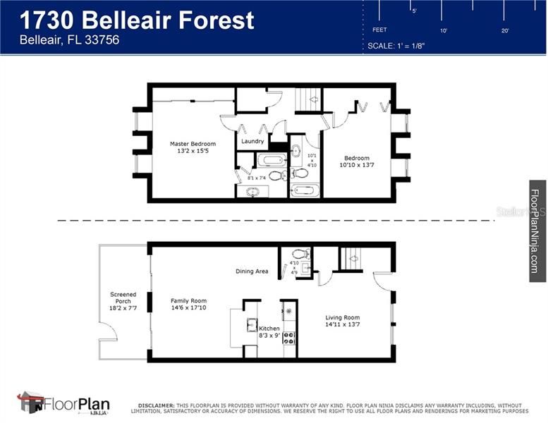 Spacious Belleair Town Home Floorplan
