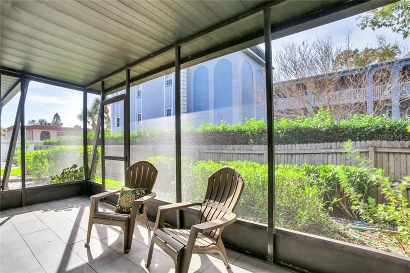 Your private Extra Large 8X18 screened porch