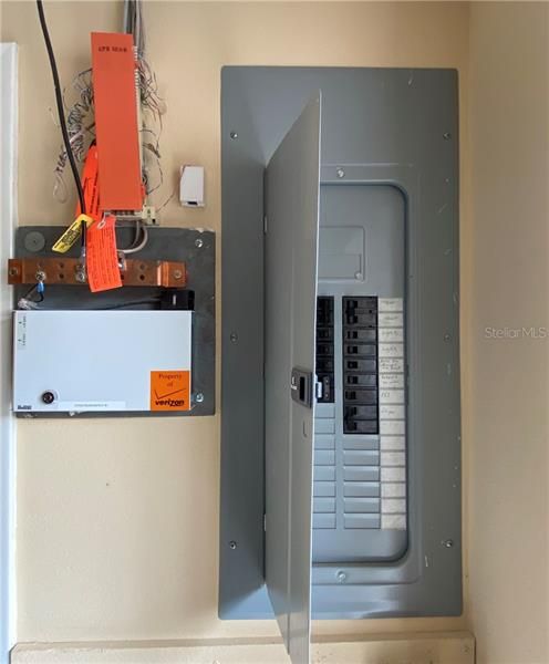 200A Electrical Panel has plenty of spare slots available