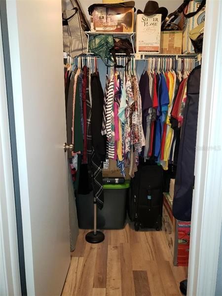 Another walk in closet with laminate carried through out