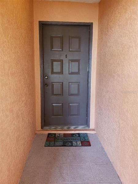Front door from screened entry