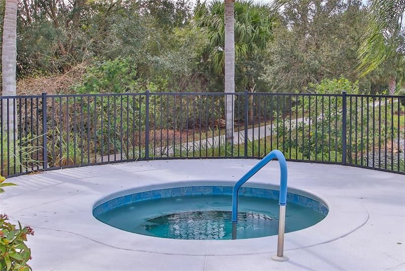 Heated spa at community pool