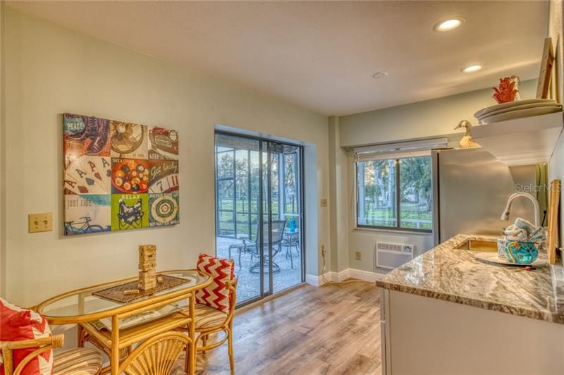 Sliding doors out to the Lanai and pool