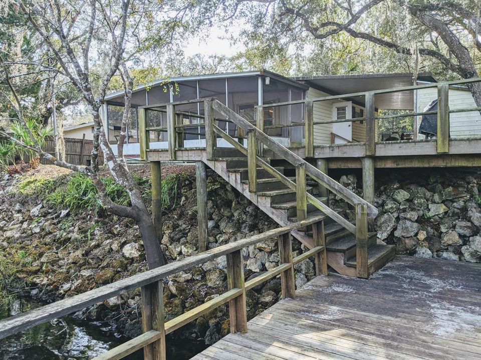 LOOKIN UP AT HOME FROM DOCK