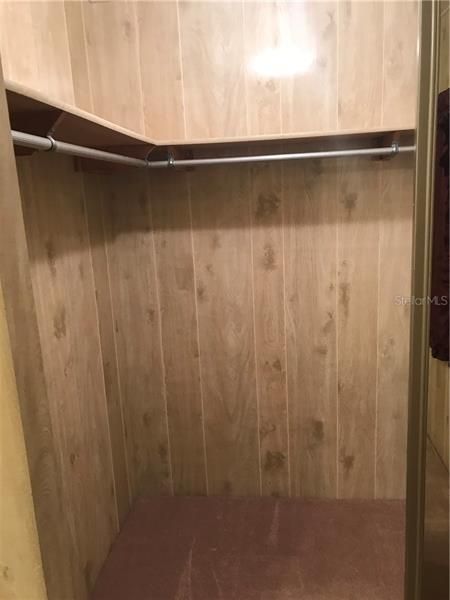 Walk in closets in both bedrooms