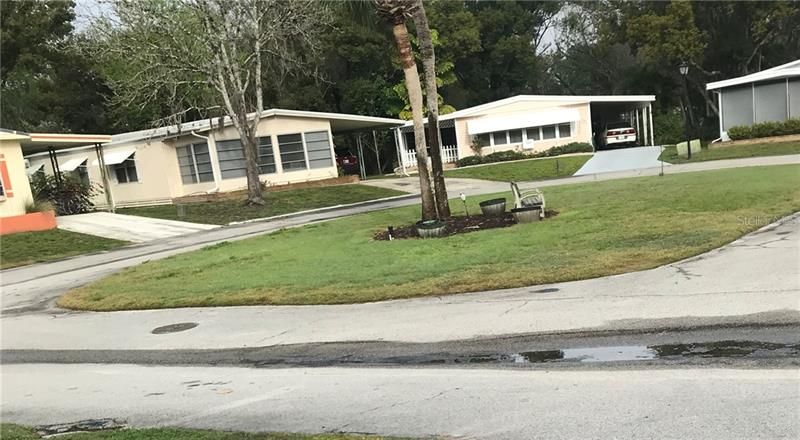 View from porch of park like setting