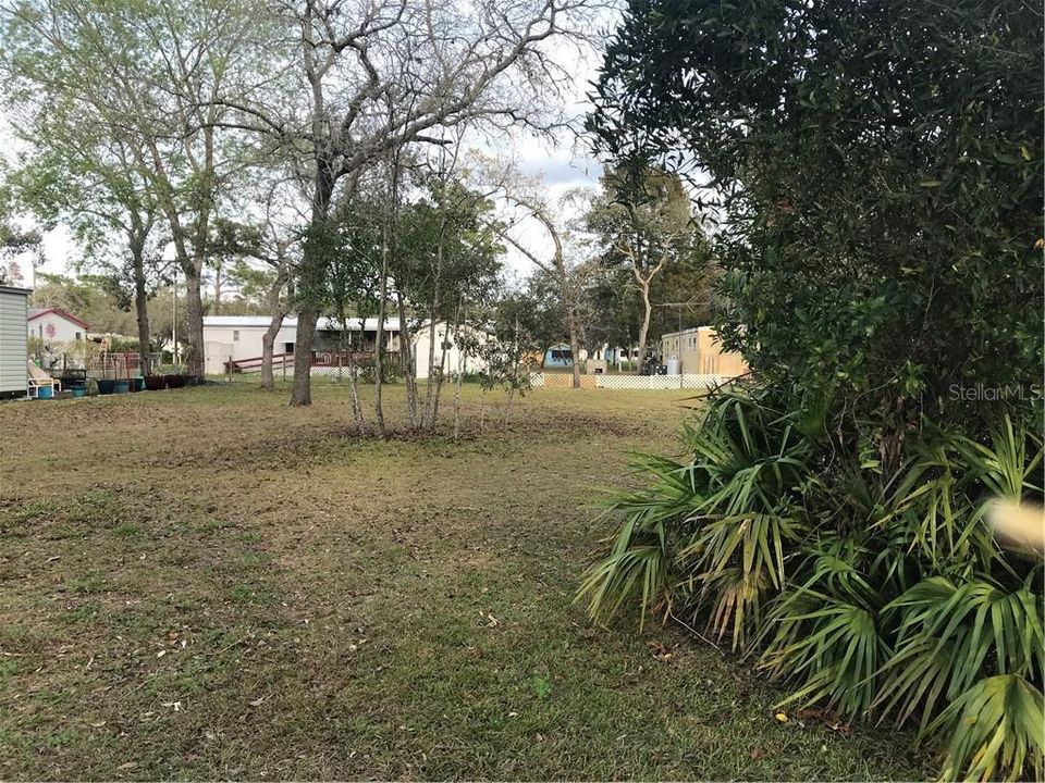 Front side of lot 109 looking toward the East