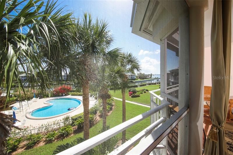 Views from lanai overlooking pool & out to the Intracoastal