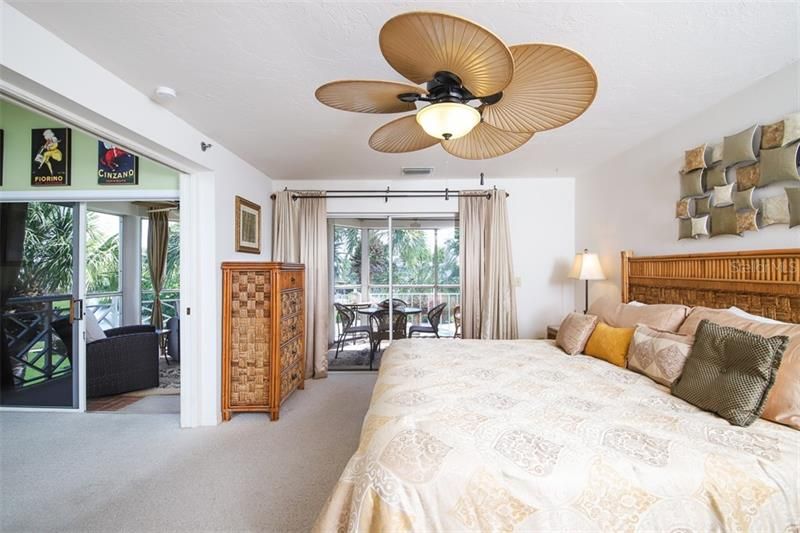 Master Bedroom extends out to lanai area