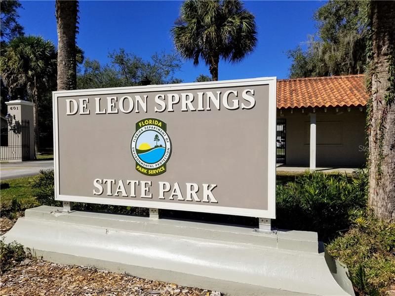 The entrance to this beautiful park and crystal-clear springs is just a short walk!