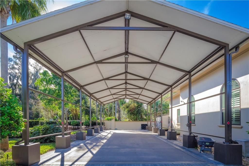 Covered carport for Motor Coach or several vehicles