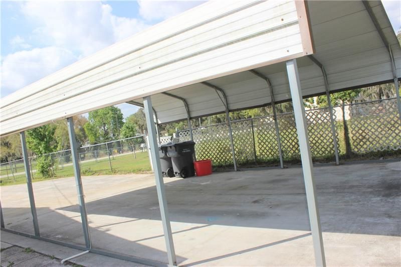 2 space covered carport.
