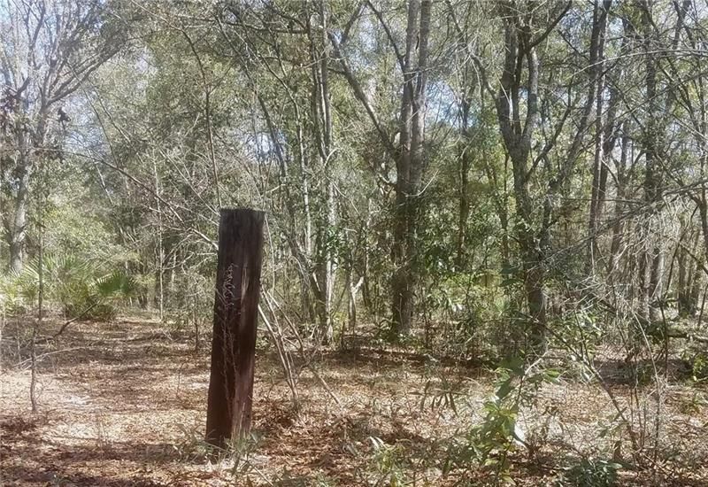 Fence post for inside of property line