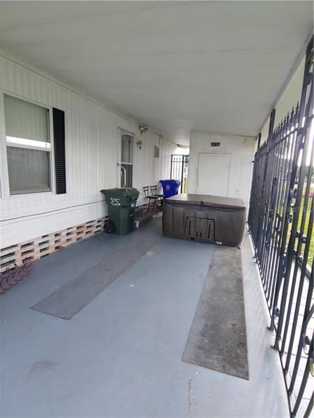 Carport with Hot Tub