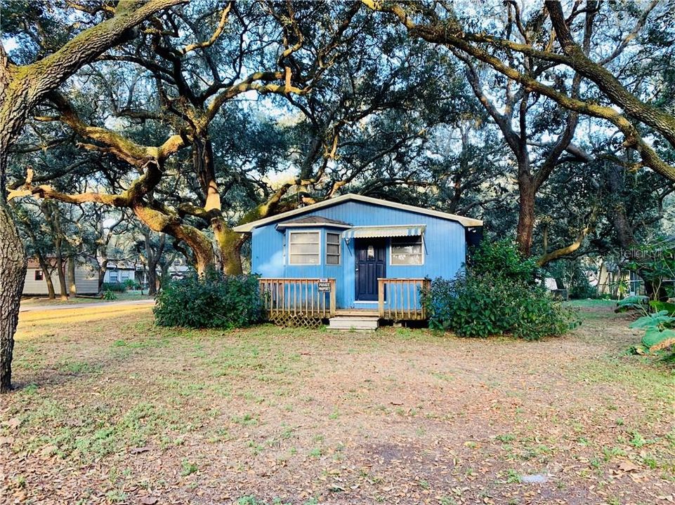 Located on a large corner lot