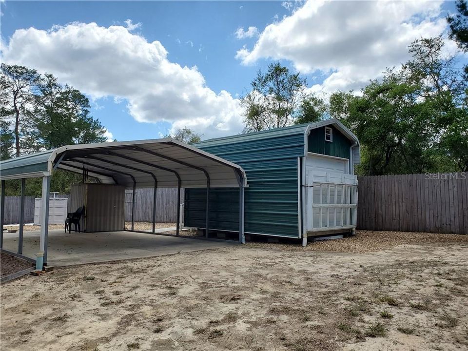 Carport and Storage Shed