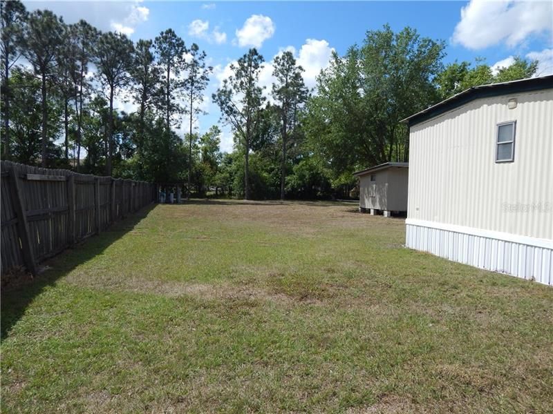 View of side and backyard.