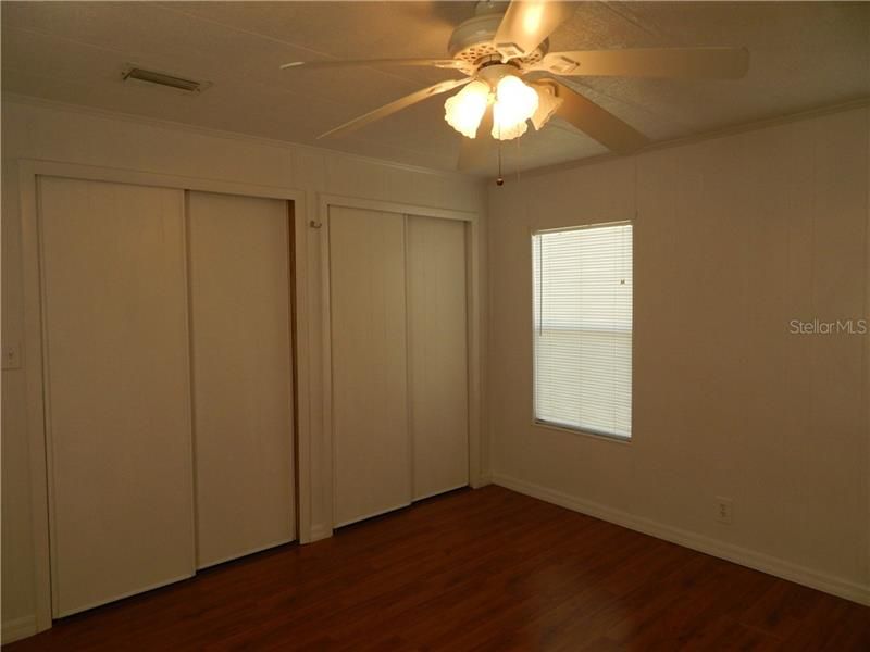 Double closets in master bedroom.