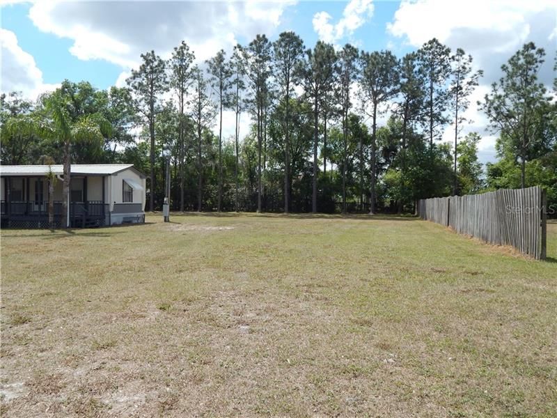 Side view of front and back yard.