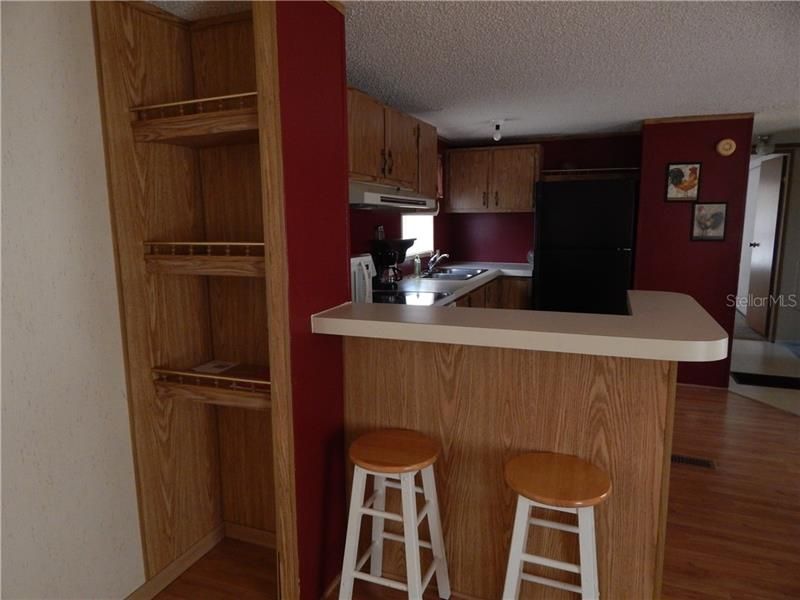 Breakfast bar with built ins!