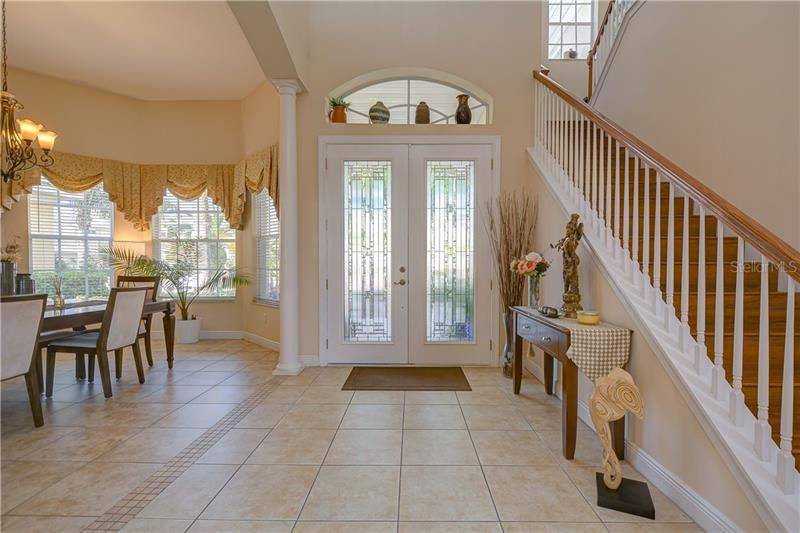 Foyer/Entry with formal Dining Room to the right
