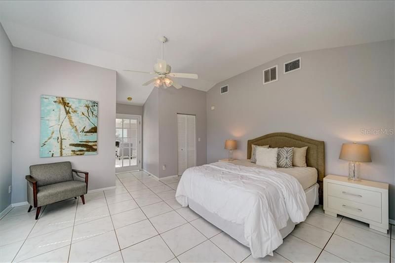 The master bedroom offers two walk in closets for clothing & shoe storage~