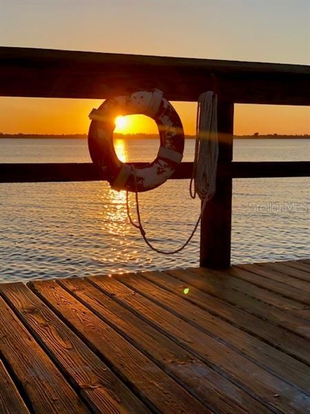 Sunset from community fishing pier