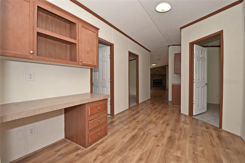 Hallway with Built-in Desk