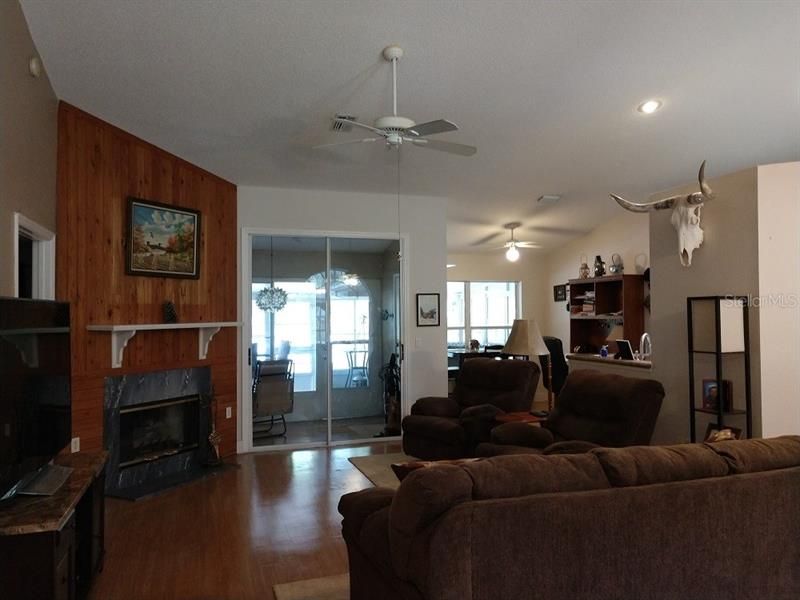 Large Main Living Area With Gas Fireplace