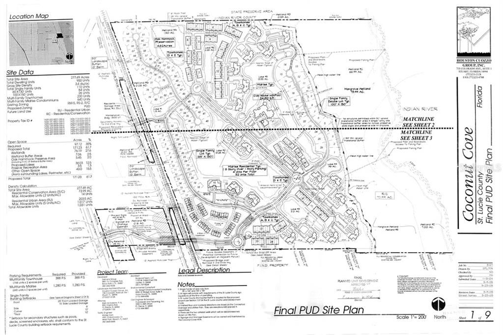 Architectural Site map of full site potential with zoning