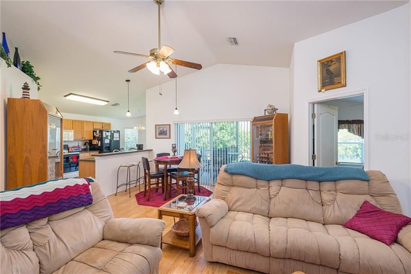 OPEN FLOOR PLAN WITH VAULTED CEILINGS