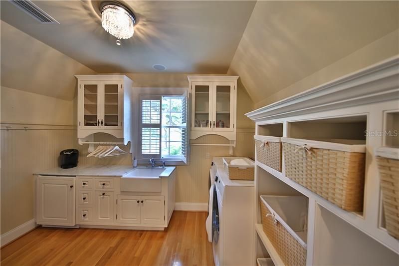 Master Suite Laundry with Morning/Wet Bar