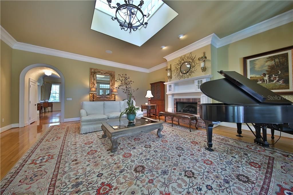 Expansive Formal Living Room with Fireplace