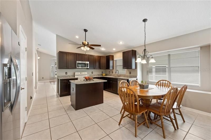 Lots of space in this Eat in Kitchen with closet pantry.