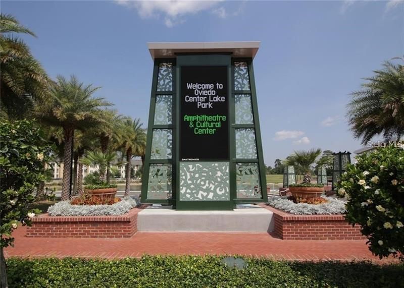 Oviedo Center Lake Park, A Cultural Center with a large banquet room, Large outdoor amphitheater, Small outdoor stage, Boat house for paddle boat rentals