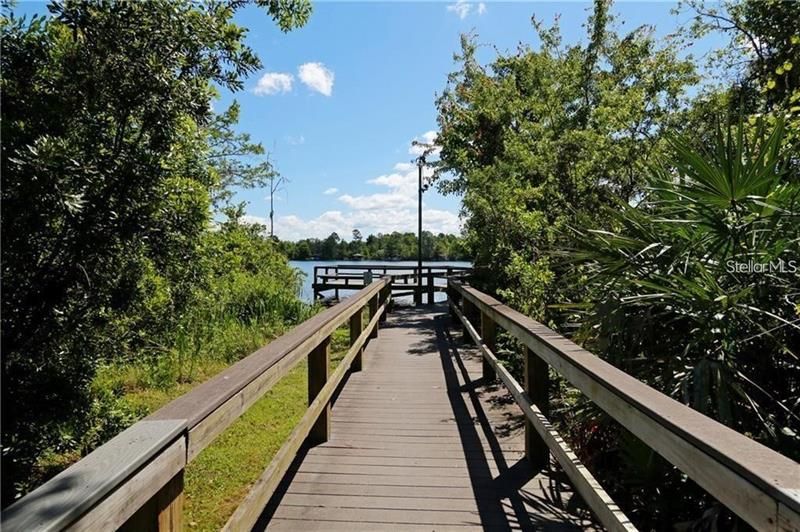 Walkway to the Fishing Pier on Lake Long!